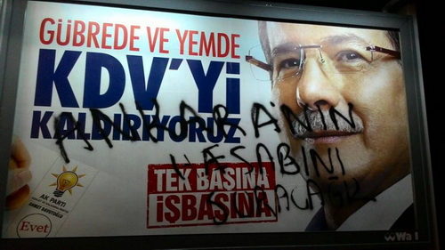 ÇANAKKALE,de AKP tepkisi billboardlara yansıdı