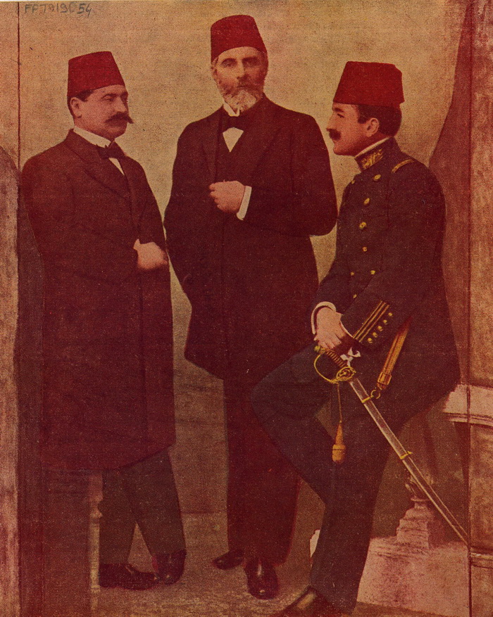 6-Meşrutiyetin İlanından sonra Talat Paşa, Enver Paşa, Ahmet Rıza Bey_resize.jpg