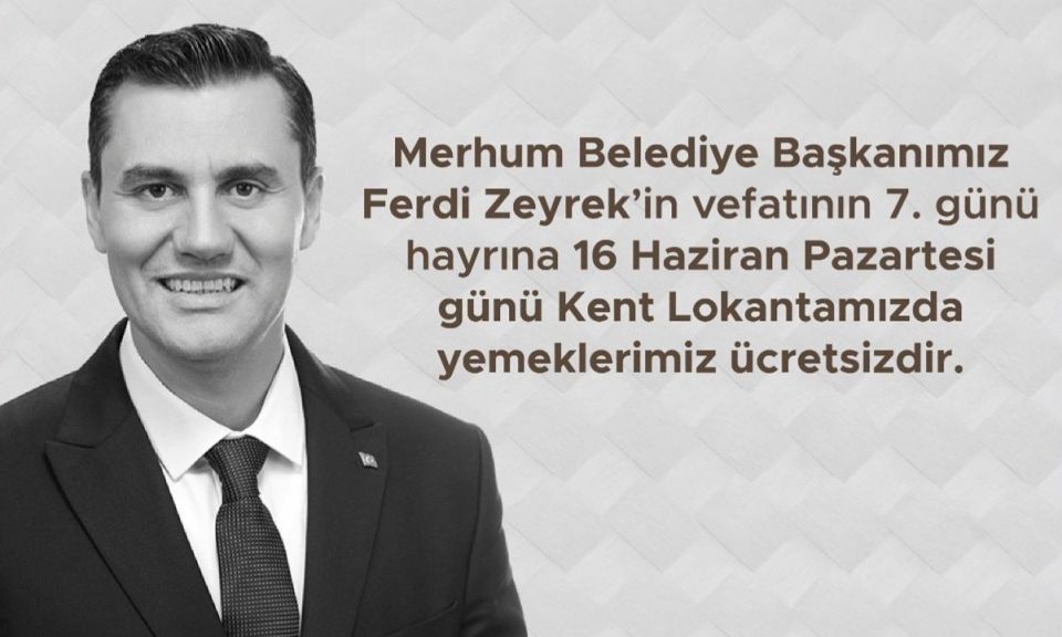 Çanakkale'de Kent Lokantasında Ferdi Zeyrek hayrına ücretsiz yemek verilecek