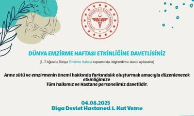 Biga Devlet Hastanesi'nde Emzirme Haftası etkinliği