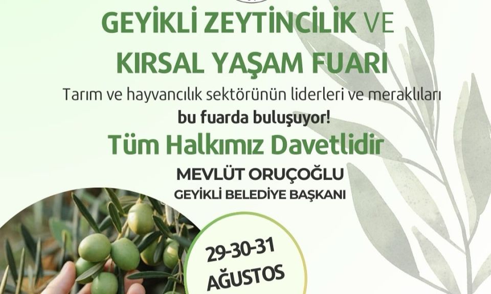 Geyikli’de Zeytincilik ve Kırsal Yaşam Fuarı başlıyor
