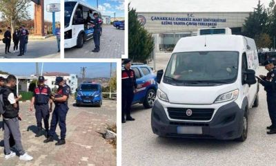 Çanakkale'de üniversite ve yurt çevrelerinde kapsamlı jandarma denetimi
