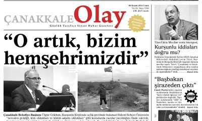 Tarihte Bugün: 8 Kasım 2013, Cuma – Çanakkale Olay Gazetesi