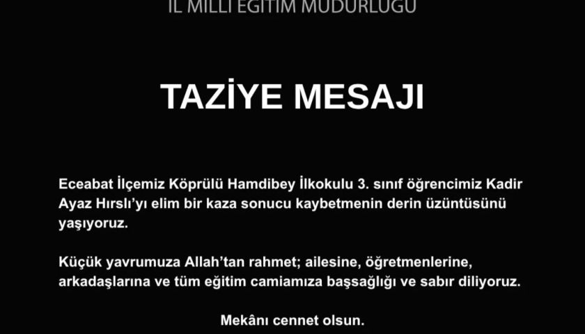 Köprülü Hamdibey İlkokulu’nda Acı Kayıp