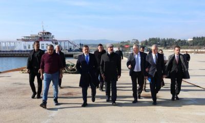 Gelibolu’da inşa edilecek yeni feribot iskelesi incelendi 