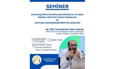Çanakkale Barosu’ndan meslek içi eğitim semineri