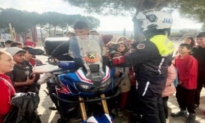 Trafik Jandarmasından Geyiklili öğrencilere bilgilendirme
