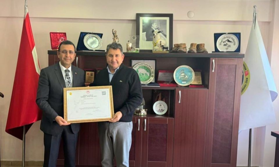 Damızlık Koyun Keçi Birliği’ne Bakanlıktan Birinci Derece Belge