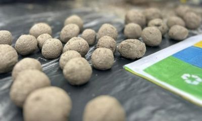 Huzurevinde üretilen tohum topları toprakla buluştu