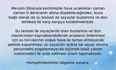 Çanakkale Belediyesi’nden Uyarı: Su Sayaçlarınızı Koruma Altına Alın!