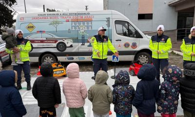  Öğrencilere trafik güvenliği eğitimi verildi