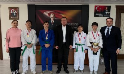 Judo Şampiyonlarından Başkan Atilla Öztürk’e Ziyaret