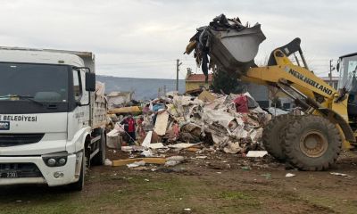Temizlik ekipleri İsmetpaşa Mahallesi Küme Evleri bölgesinde