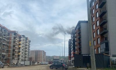 Barış Mahallesi’nde Site Çatısında Yangın