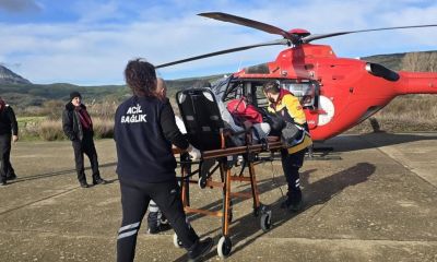 Gökçeada’da Zamanla Yarış: Ambulans helikopter KOAH hastası için havalandı