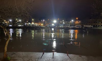 Kocabaş Çayı taştı, otopark sular altında kaldı