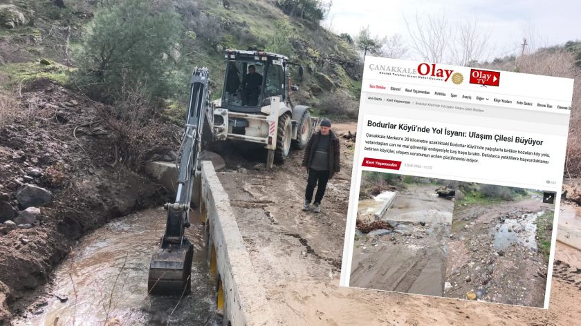 Bodurlar Köyü’nde Yol Çilesine Müdahale: Onarım Çalışmaları Başladı