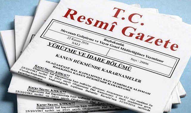 Resmi Gazete'de bugün neler var?
