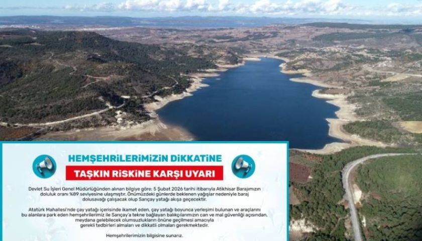 Atikhisar %89'a ulaştı, belediyeden taşkın uyarısı geldi!