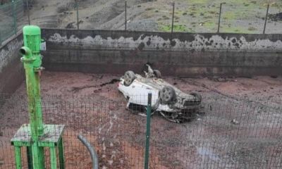 Gökçeada'da yoldan çıkan otomobil fabrikanın bahçesine uçtu: 4 yaralı   