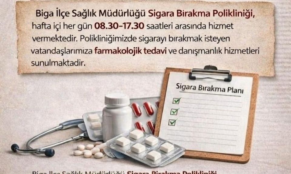 Biga’da Sigara Bırakma Polikliniği hizmette