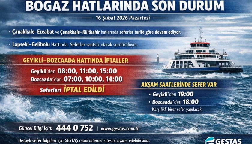 GESTAŞ’tan 16 Şubat sefer duyurusu