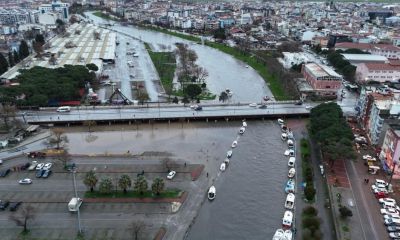 Çanakkale’de taşan Sarıçay dron ile görüntülendi   