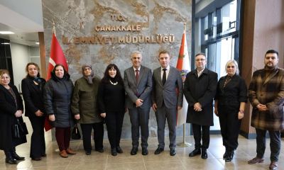 Çanakkale’de Şehit ve Gazi Derneklerinden Emniyet Müdürü Ergün Dağıstanlı’ya Nezaket Ziyareti