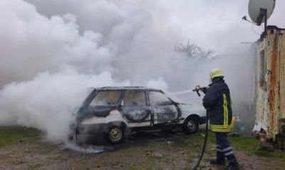 Ayvacık’ta araç yangını   