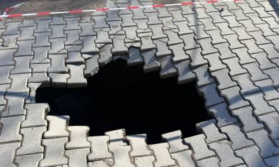 Ayvacık'ta yol çöktü