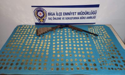 Biga'da 438 adet sahte altın ele geçirildi