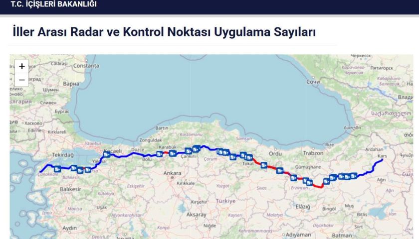 İçişleri Bakanlığından yeni uygulama: Radar ve hız denetim noktaları artık haritada