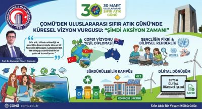 ÇOMÜ’den dünyaya yeşil mesaj: Sıfır atık bir yaşam kültürüdür!