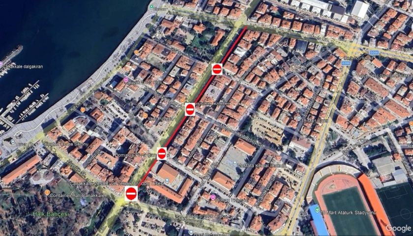 İnönü Caddesinin bir kısmı trafiğe kapatıldı