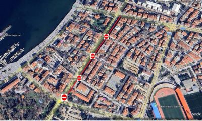 İnönü Caddesinin bir kısmı trafiğe kapatıldı