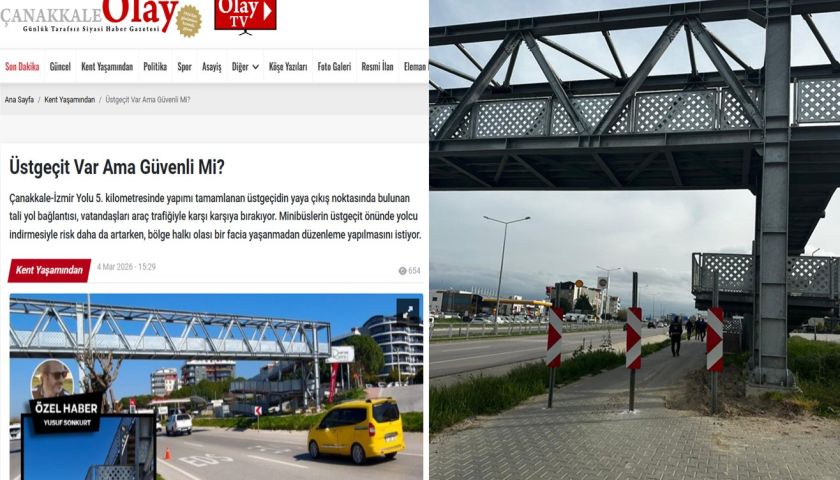 Üstgeçit Haberimiz Ses Getirdi: Yetkililer Harekete Geçti, Risk Ortadan Kaldırıldı