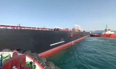 Çanakkale'de sürüklenen tanker demirletildi   