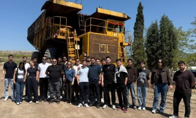 Çan MYO öğrencileri linyit sahasında teknik eğitim aldı