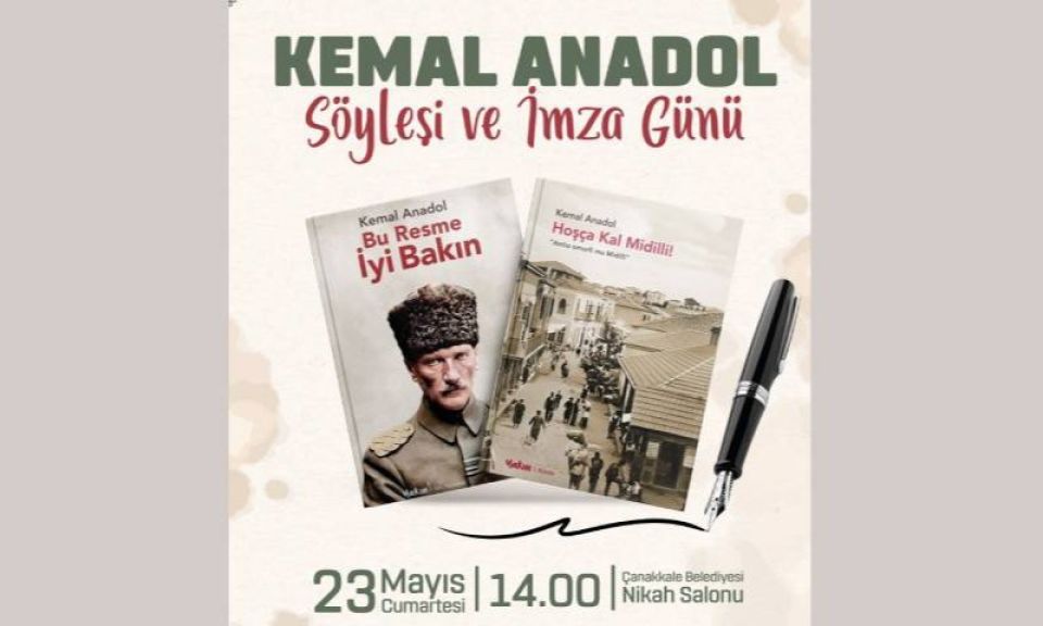 Kemal Anadol, Çanakkale'de söyleşi ve imza günü düzenliyor