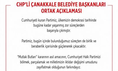 Çanakkale'deki CHP'li belediye başkanlarından Özel'e destek açıklaması