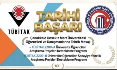 ÇOMÜ 178 TÜBİTAK Projesiyle Türkiye’ye damga vurdu