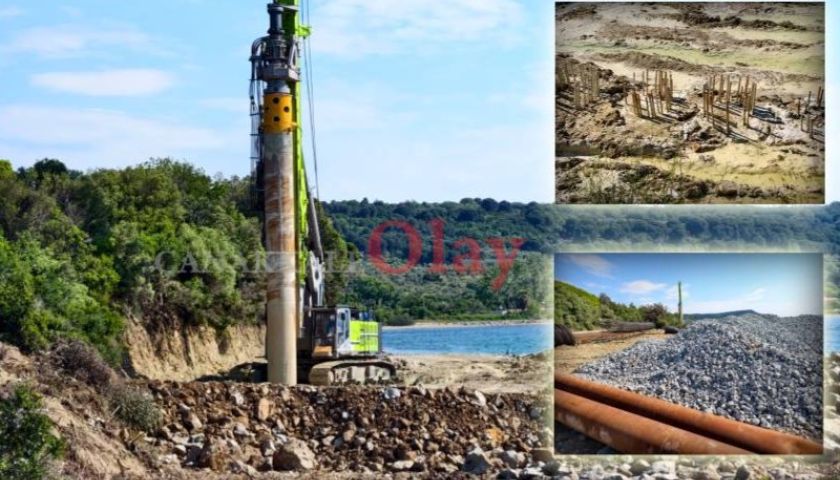 Kilitbahir Havuzlar mevkiinde yol güçlendirme çalışması