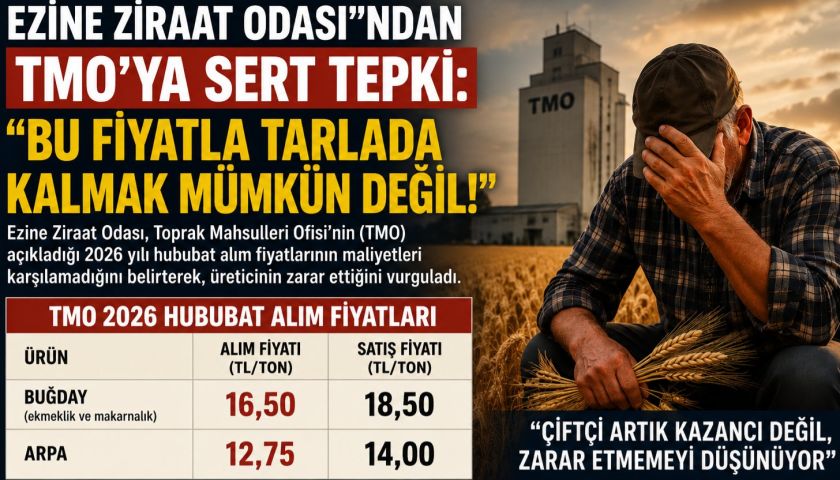 Ezine Ziraat Odası’ndan TMO’ya sert tepki: 