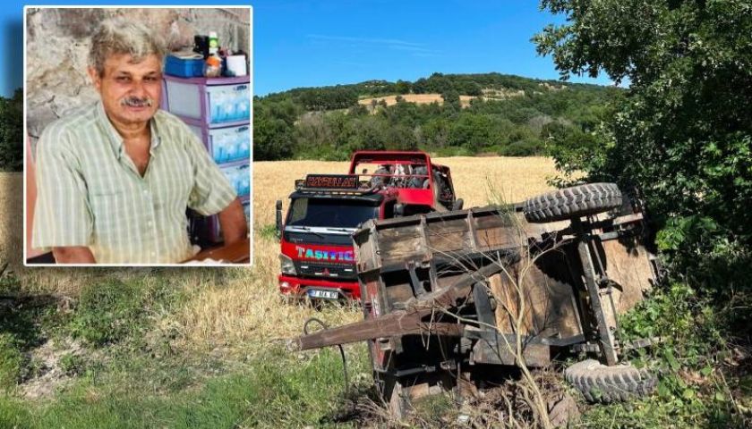 Ayvacık'ta üzücü kaza: Devrilen traktörün sürücüsü hayatını kaybetti