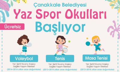 Çanakkale Belediyesi Yaz Spor Okulları İçin Kayıtlar Başlıyor!