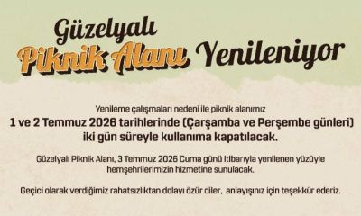 Güzelyalı Piknik Alanı iki gün süreyle kullanıma kapatılacak