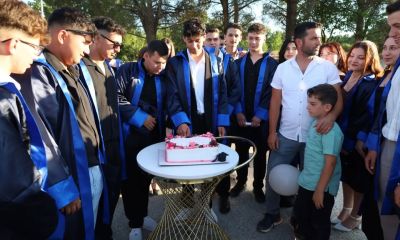 Kalkım ÇPAL'de muhteşem veda: Kep atan öğrenciler gökyüzünü balonlarla renklendirdi
