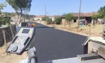 Yenice’de köy yollarında sıcak asfalt dökme çalışmaları hız kesmeden devam ediyor   