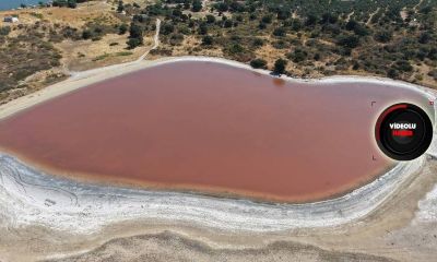 2 bin yıllık antik liman, kalpli pembe göle dönüştü