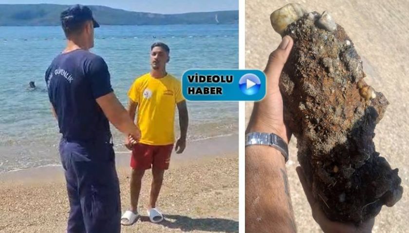 Kepez halk plajında patlamamış askeri mühimmat bulundu